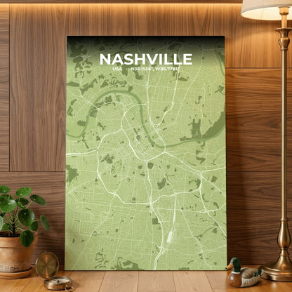 Nashville Grove Map Poster