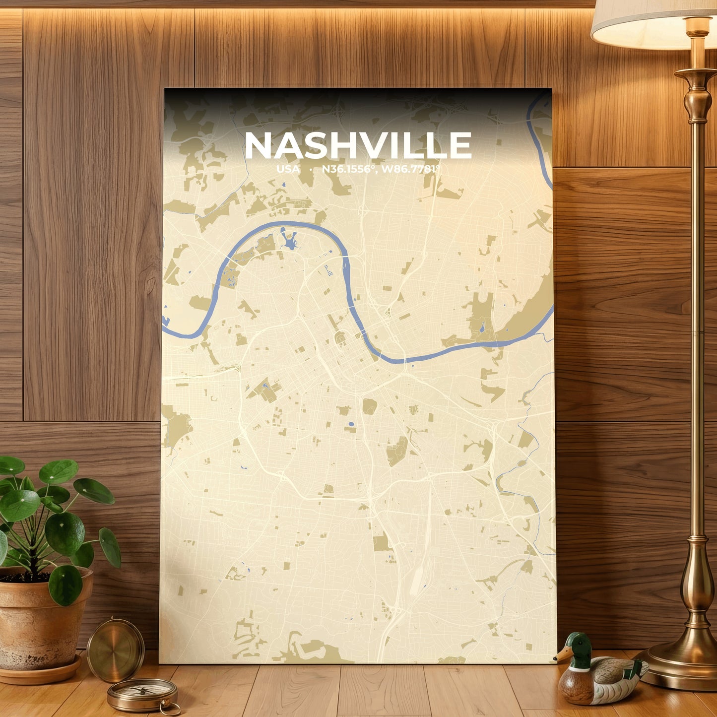 Nashville Barn Map Poster