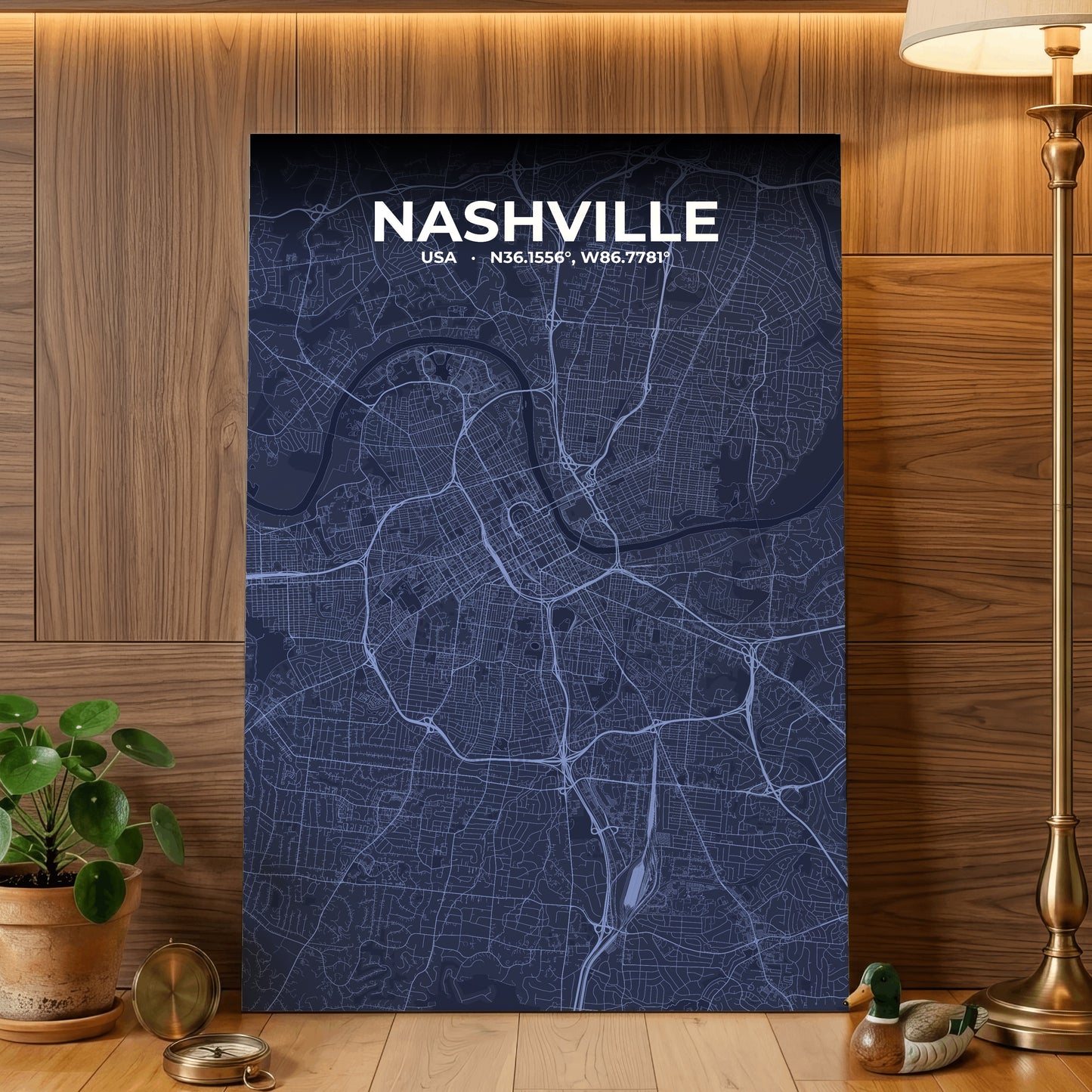 Nashville Tide Map Poster