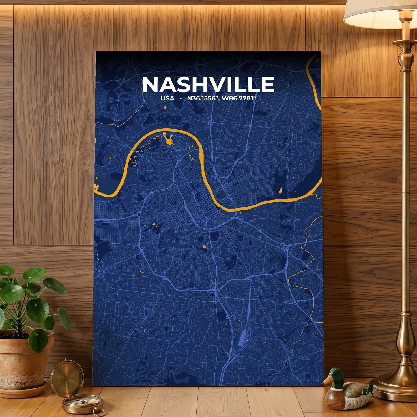 Nashville Ink Map Poster