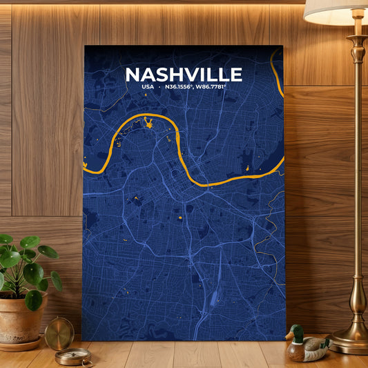 Nashville Ink Map Poster
