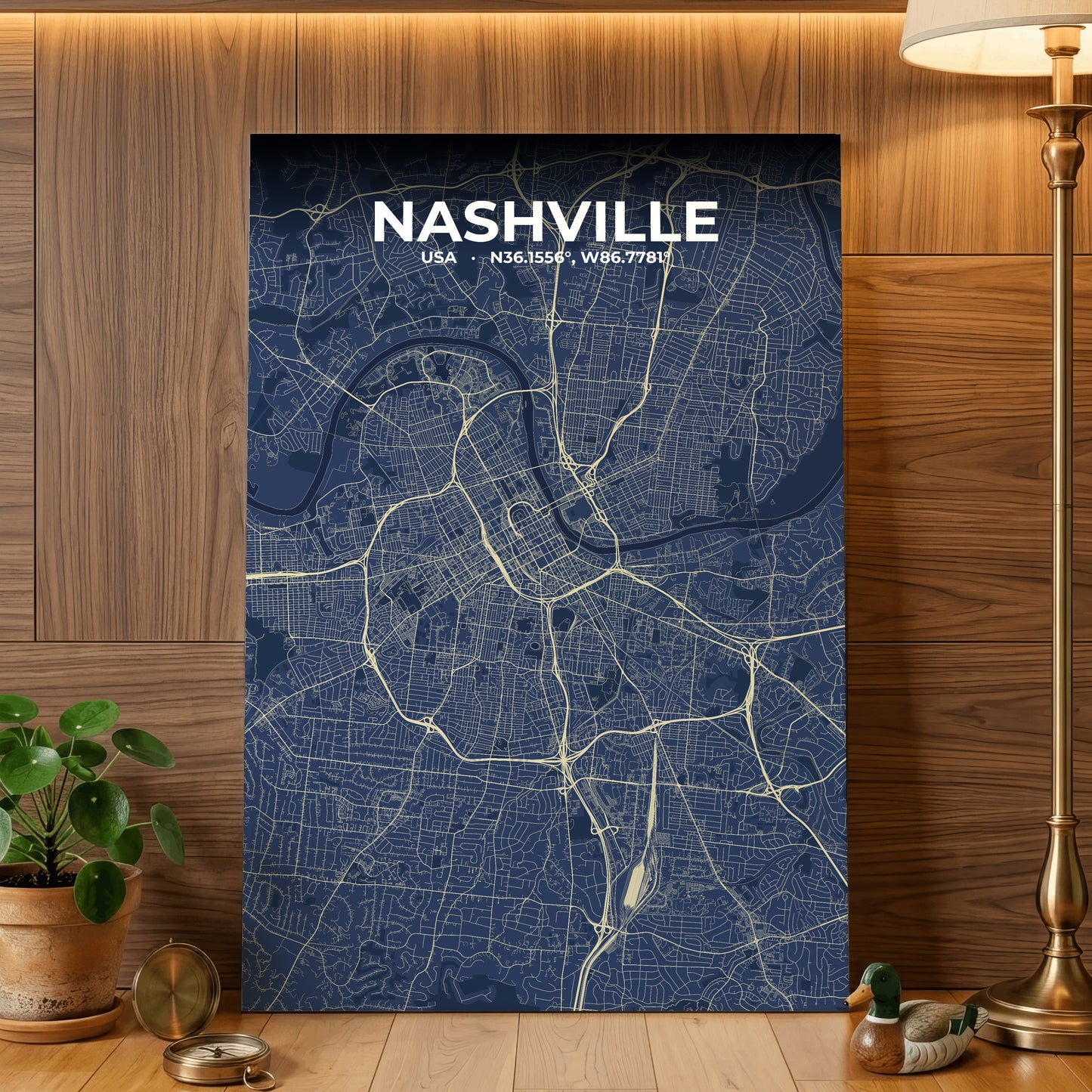 Nashville Anchor Map Poster