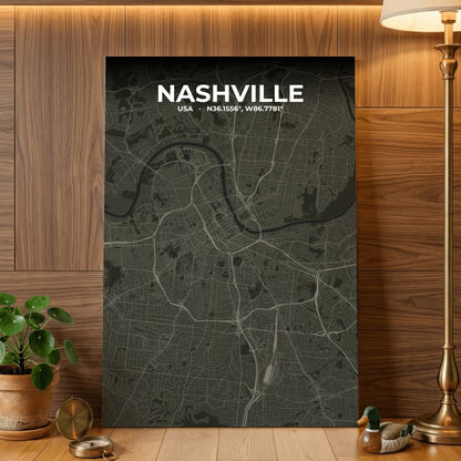 Nashville Sable Map Poster