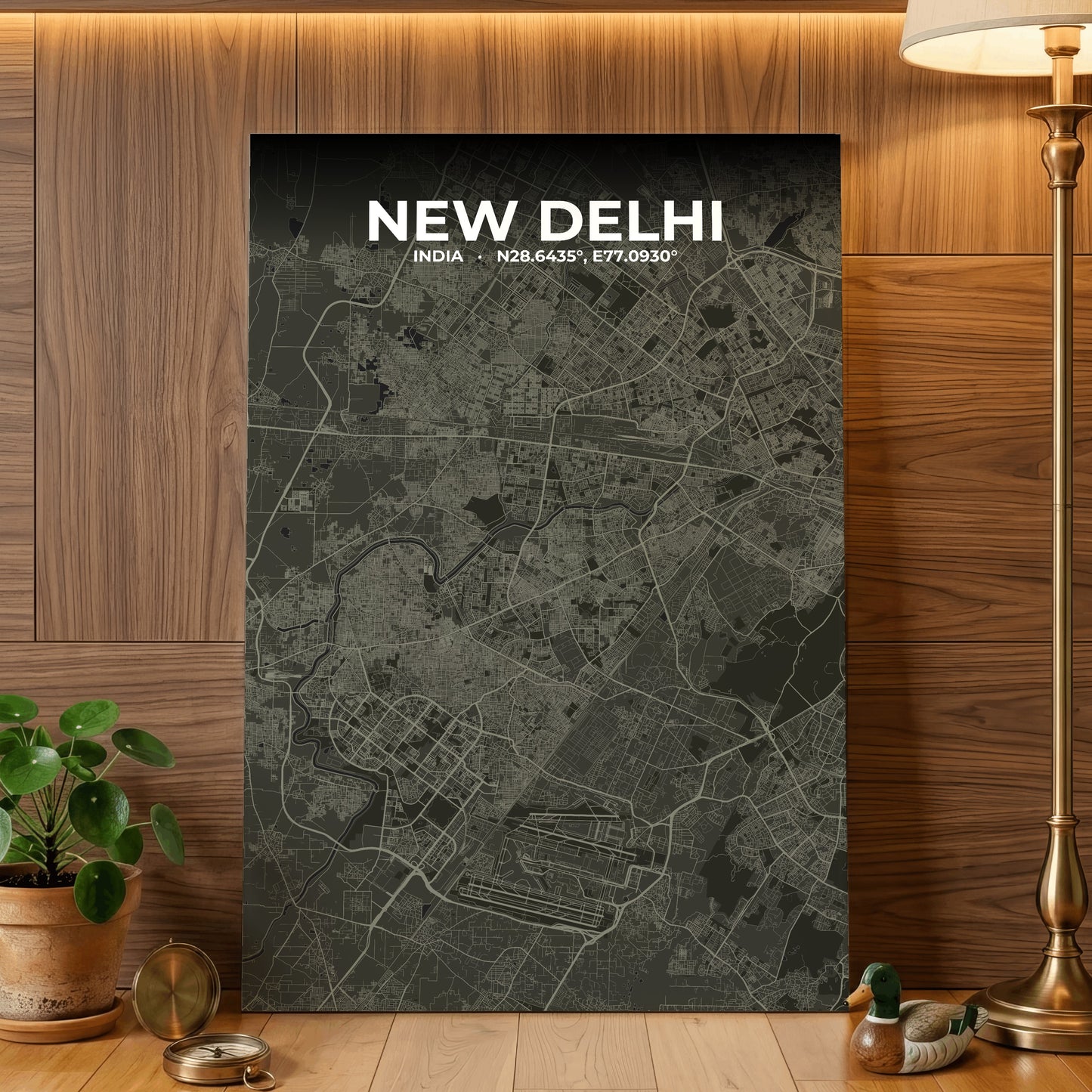 New Delhi Sable Map Poster