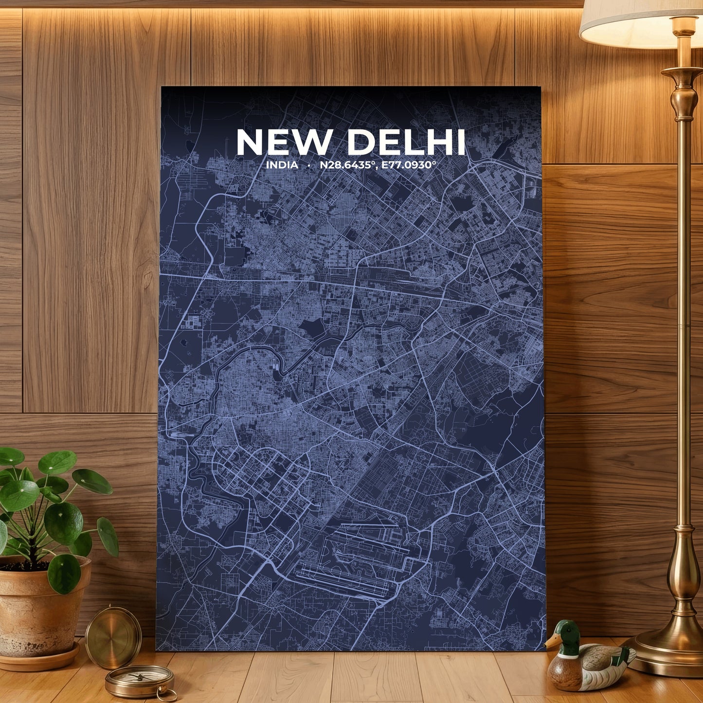 New Delhi Tide Map Poster