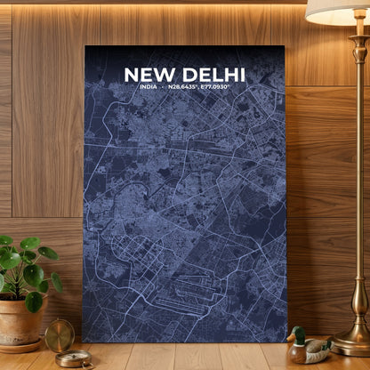 New Delhi Tide Map Poster