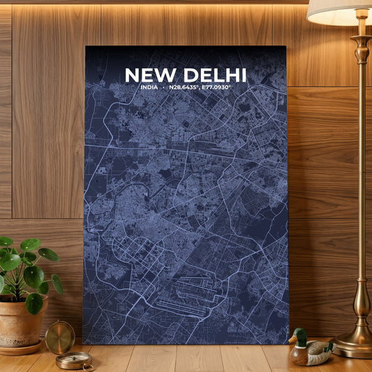 New Delhi Tide Map Poster