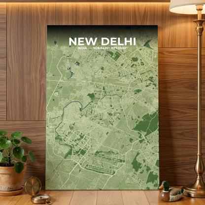 New Delhi Clay Map Poster