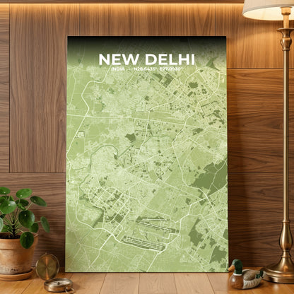 New Delhi Grove Map Poster