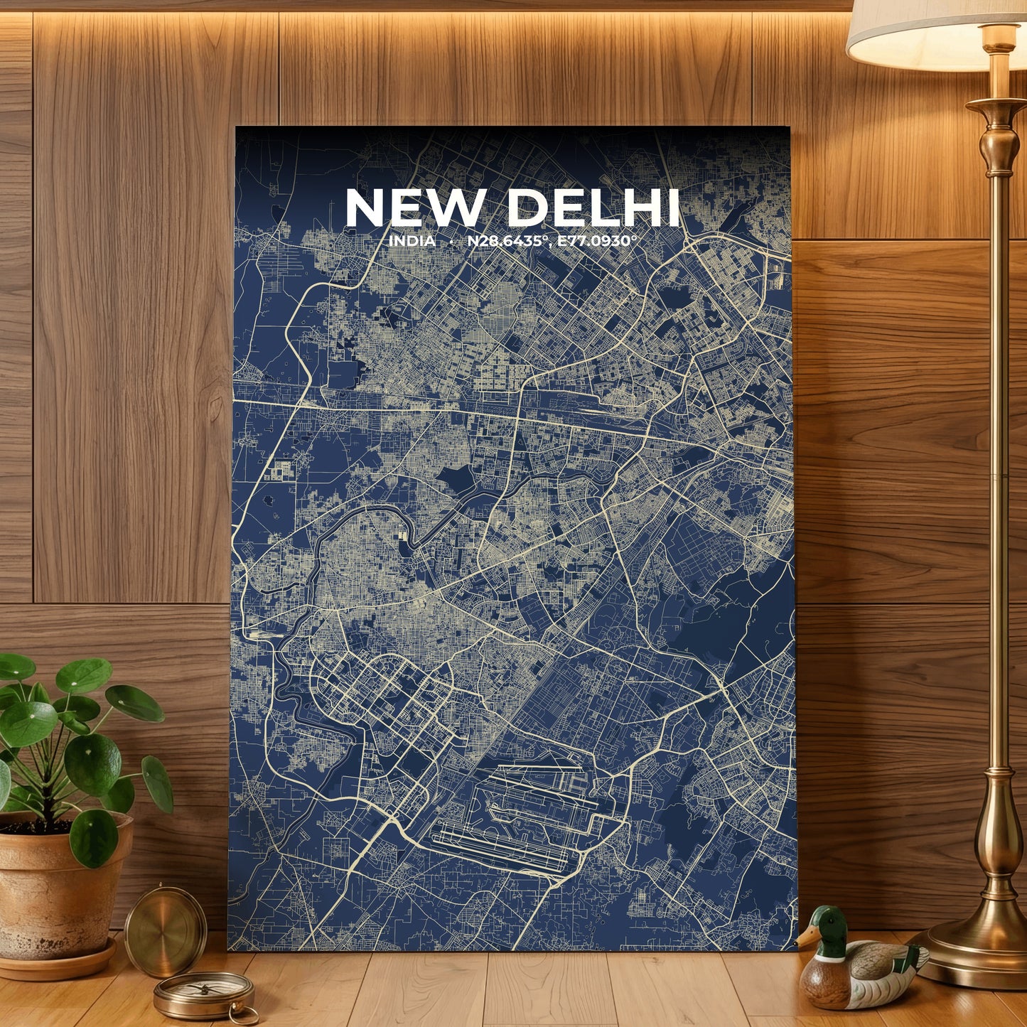 New Delhi Anchor Map Poster