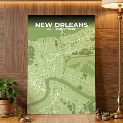 New Orleans Grove Map Poster