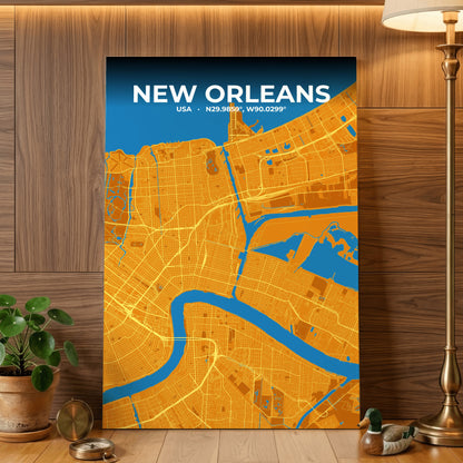 New Orleans Scorch Map Poster