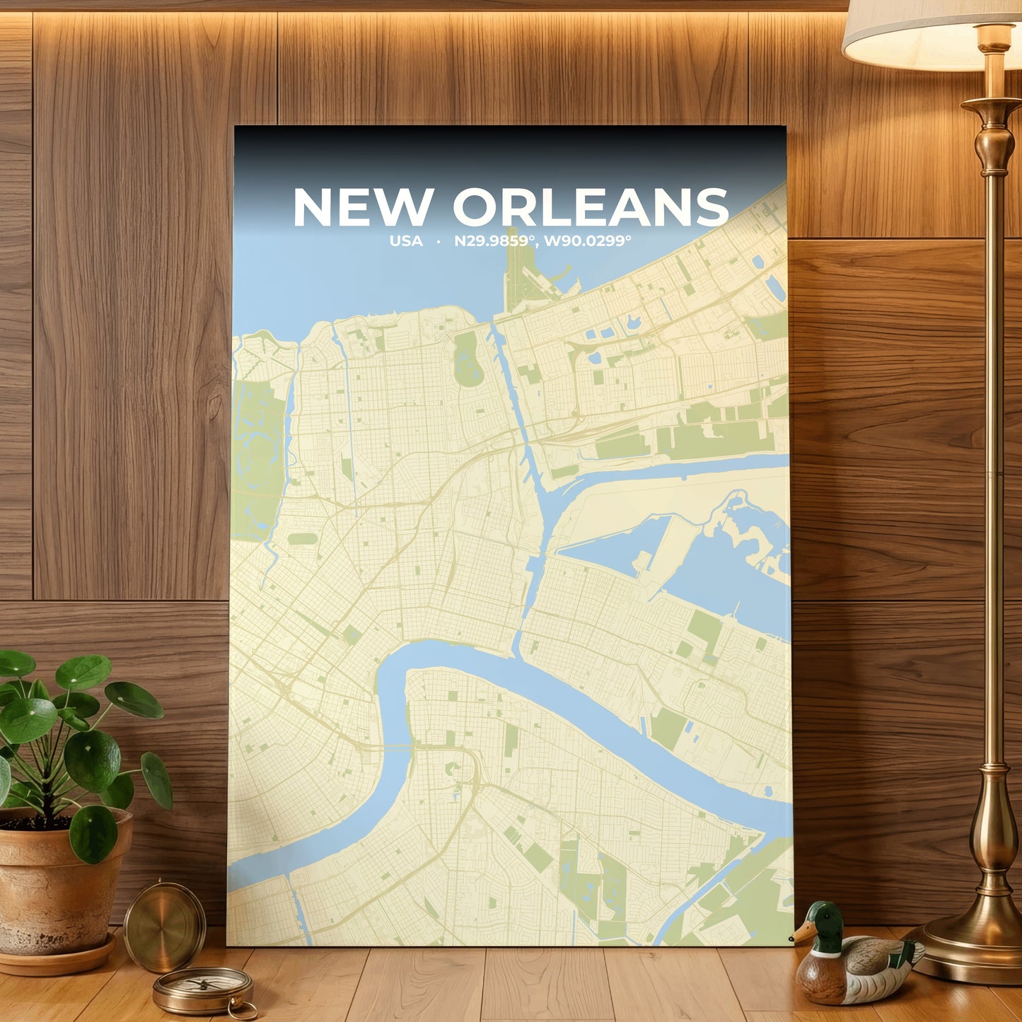 New Orleans Drift Map Poster