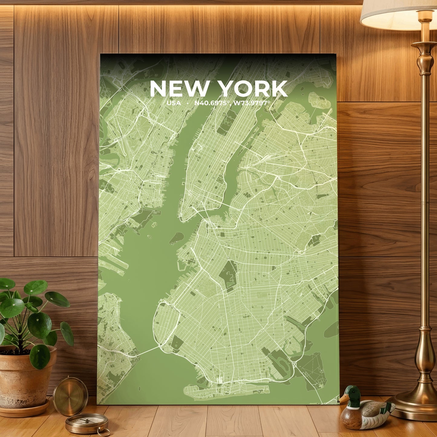 New York Grove Map Poster