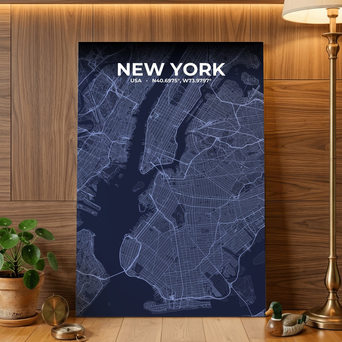 New York Tide Map Poster