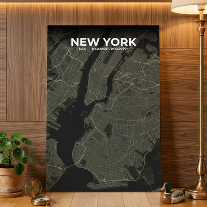 New York Sable Map Poster