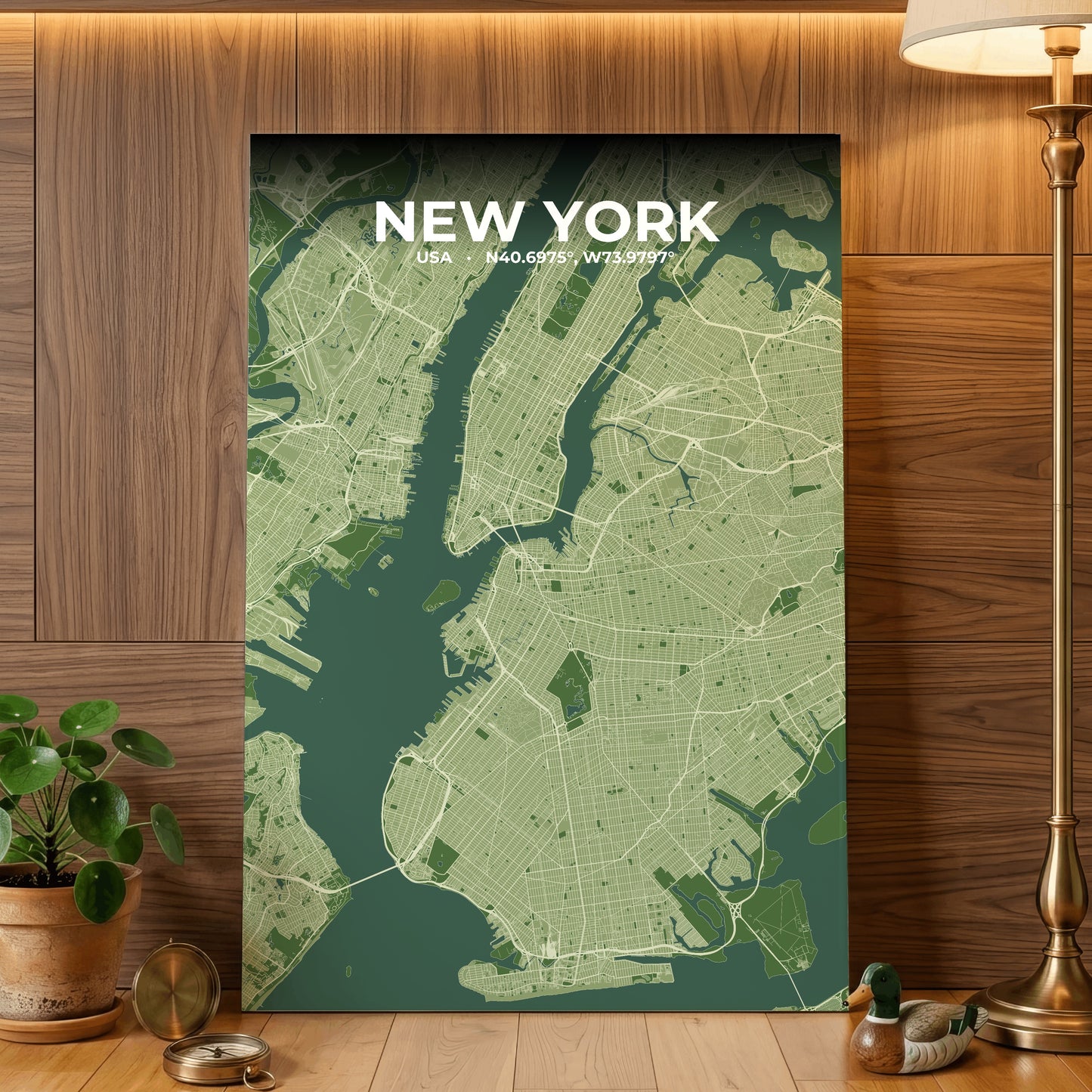 New York Clay Map Poster