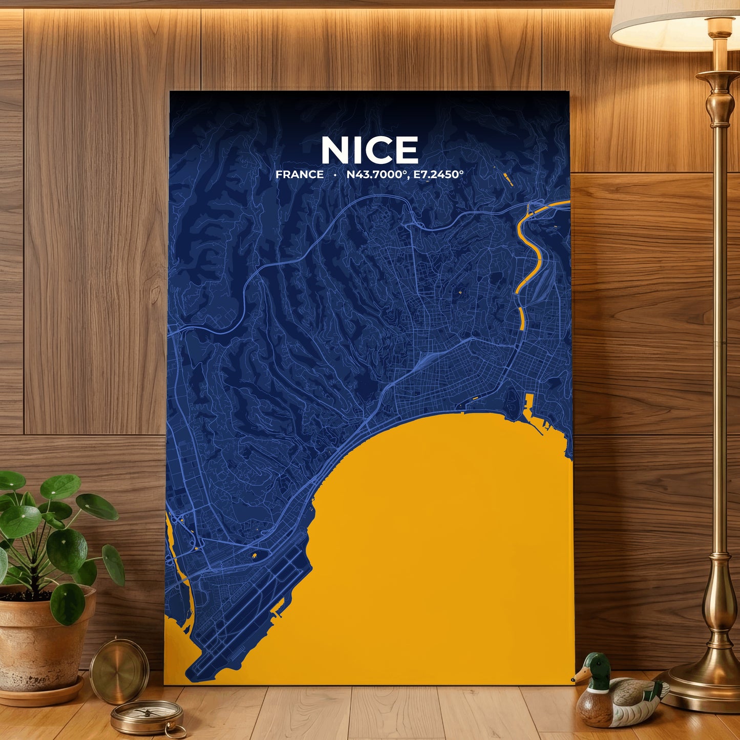 Nice Ink Map Poster