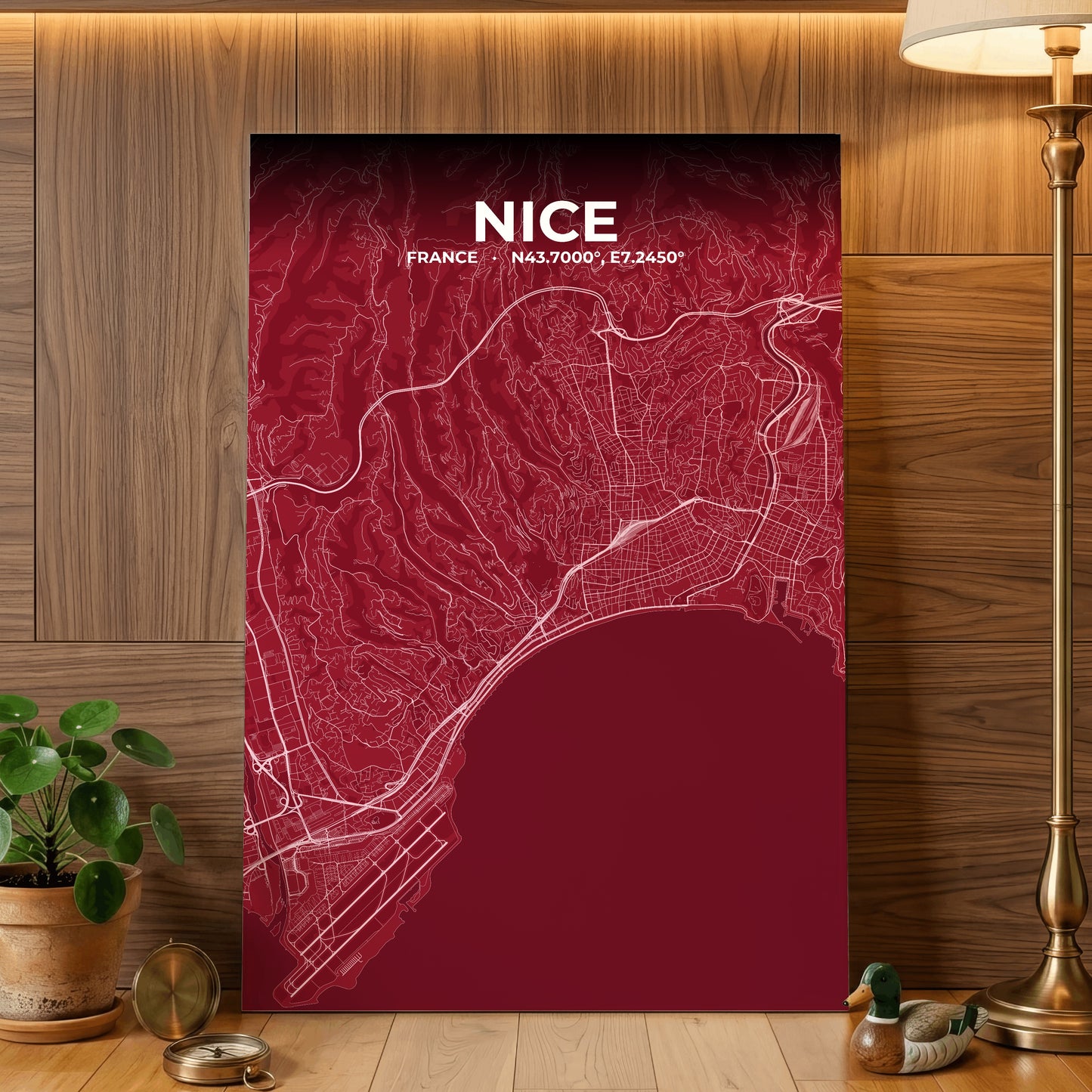 Nice Garnet Map Poster