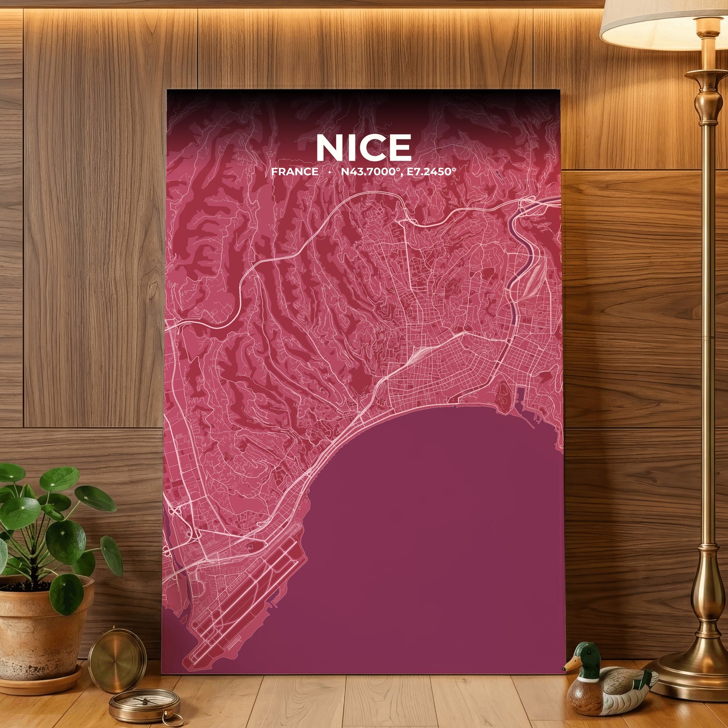 Nice Scarlet Map Poster