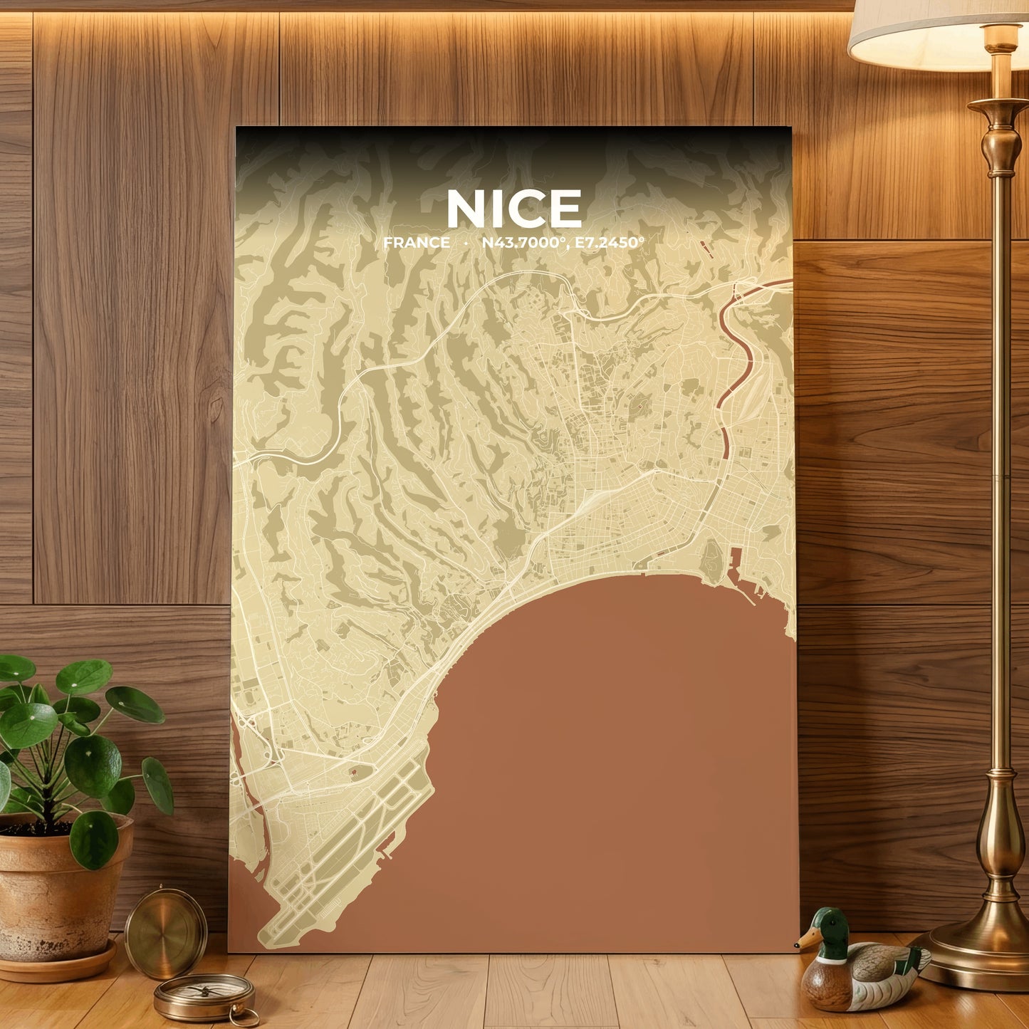 Nice Ember Map Poster