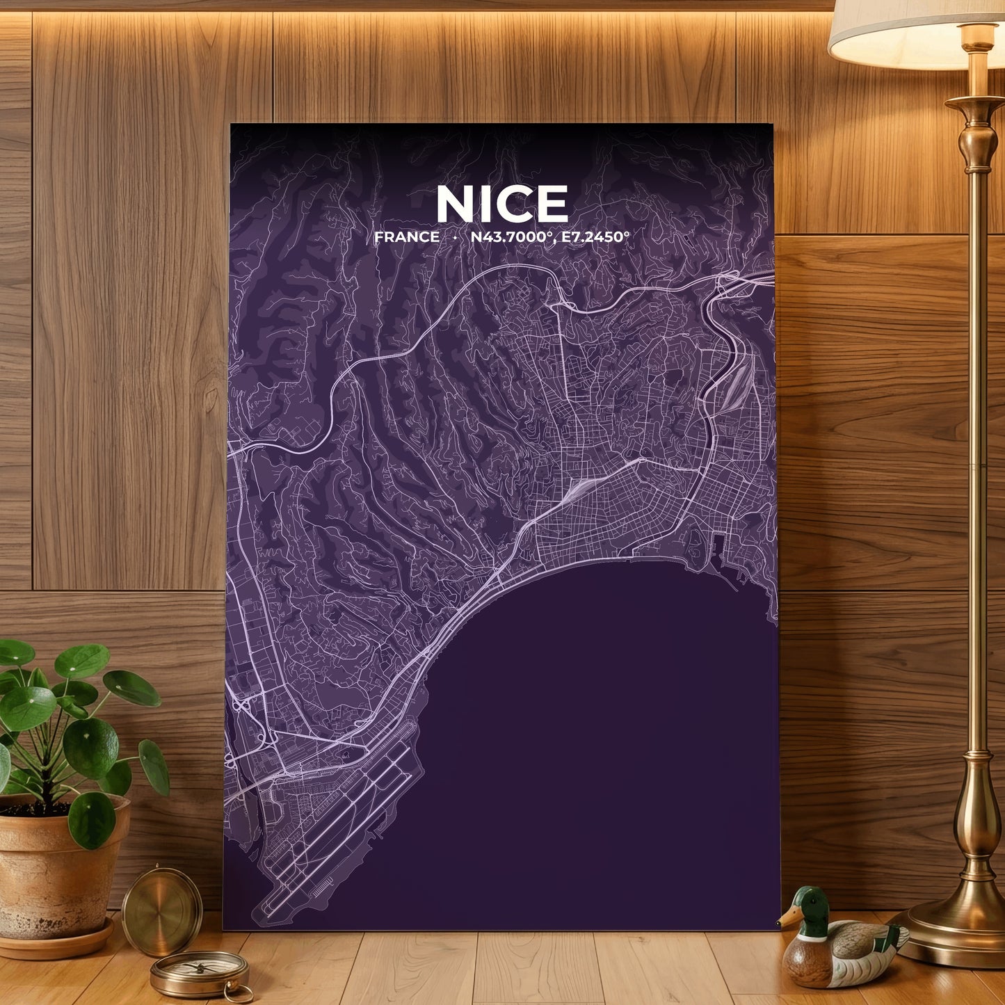 Nice Dusk Map Poster