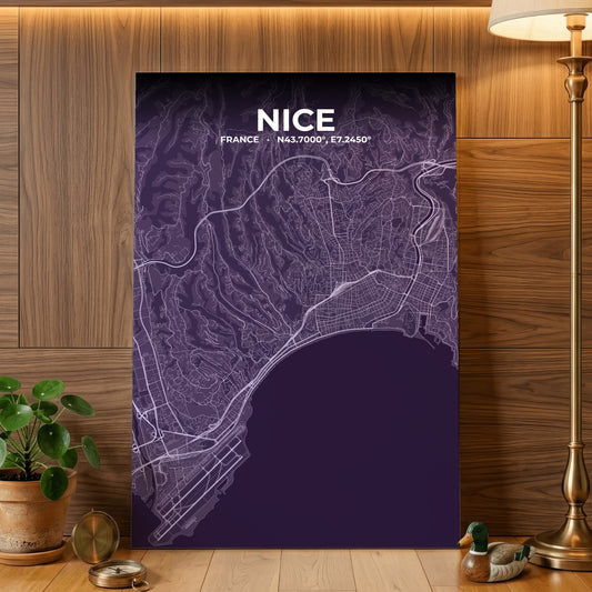 Nice Dusk Map Poster