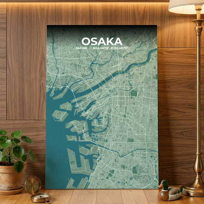 Osaka Mist Map Poster