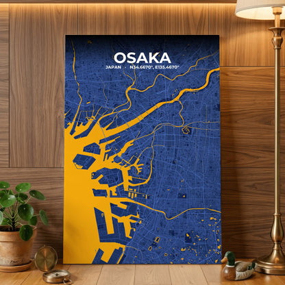 Osaka Ink Map Poster