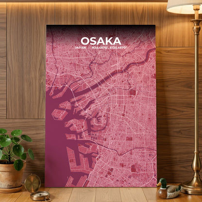 Osaka Scarlet Map Poster
