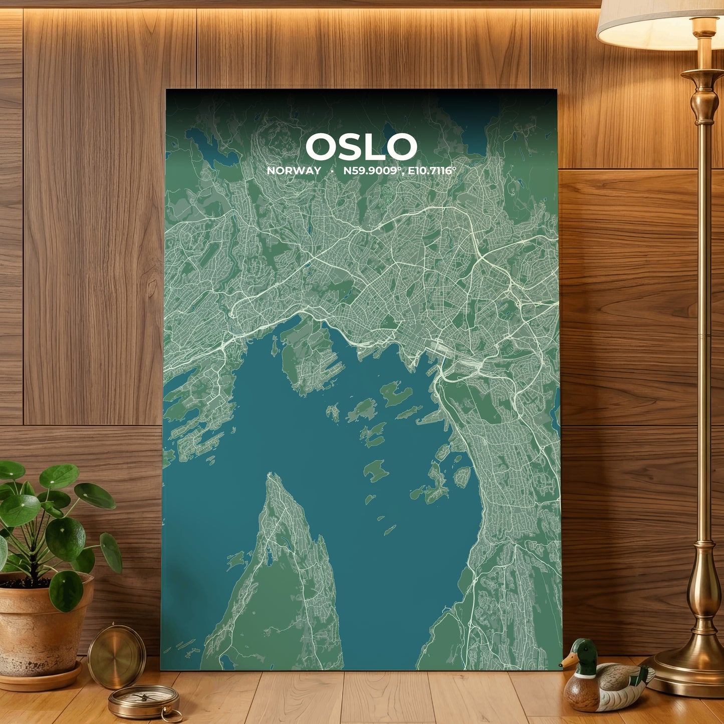 Oslo Mist Map Poster