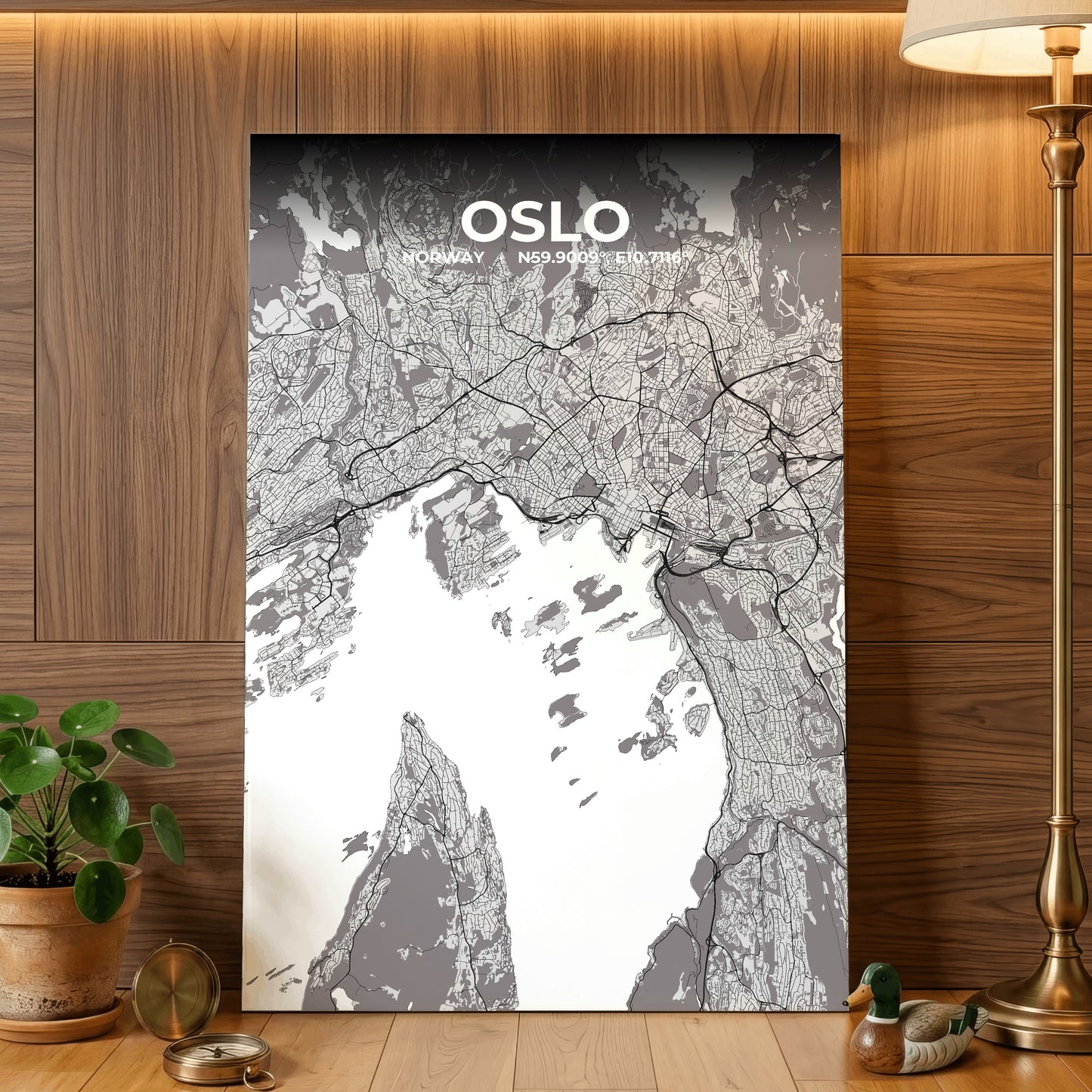 Oslo Ash Map Poster