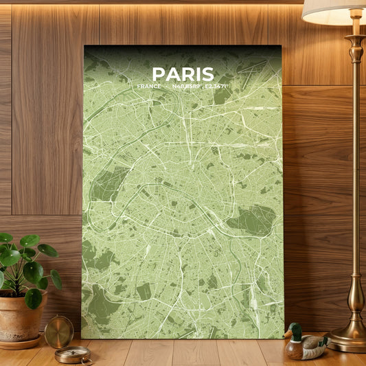 Paris Grove Map Poster