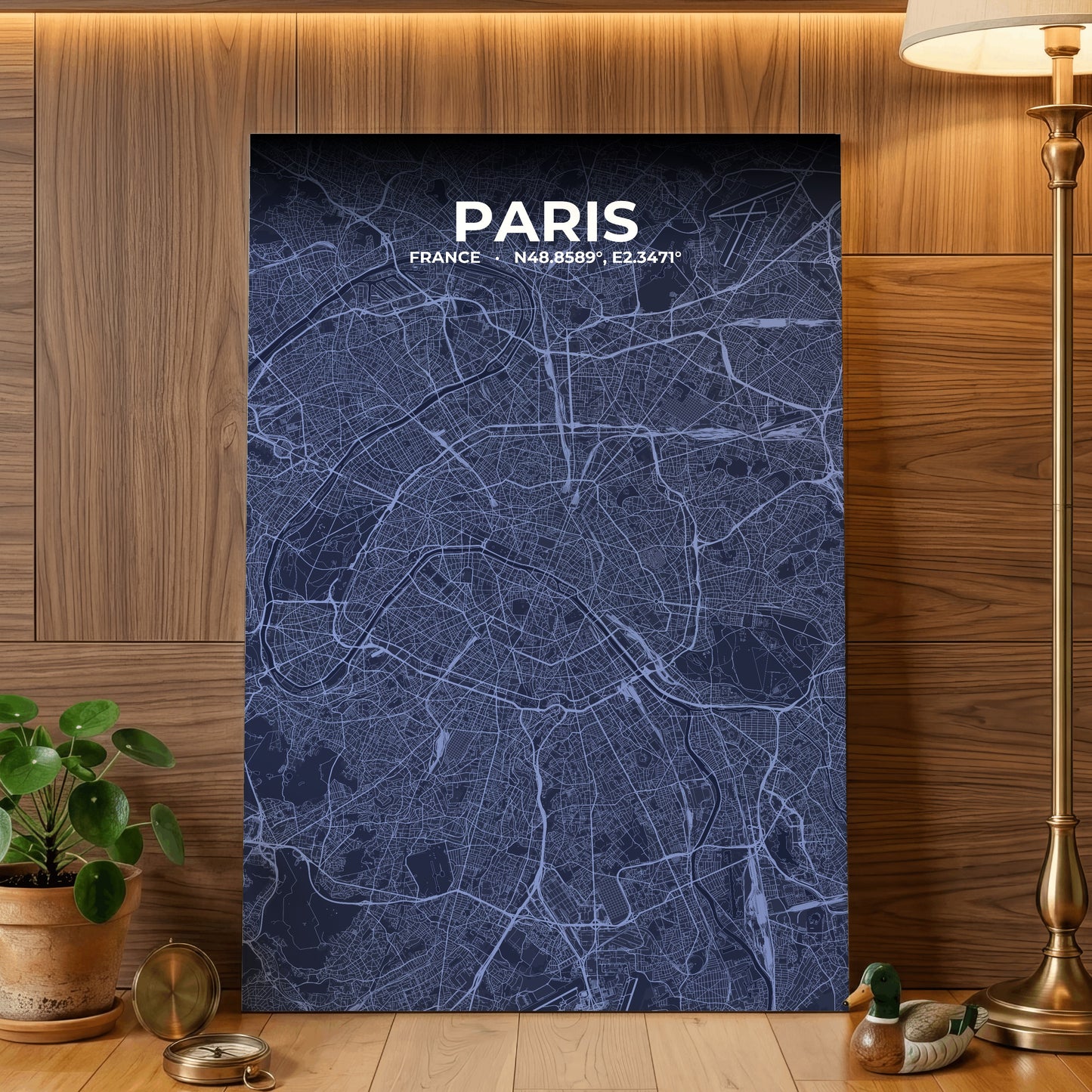 Paris Tide Map Poster
