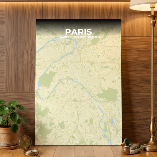 Paris Drift Map Poster