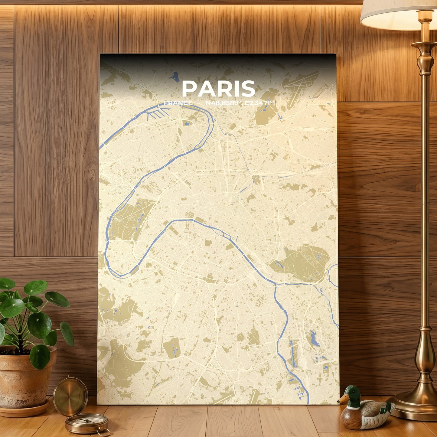 Paris Barn Map Poster