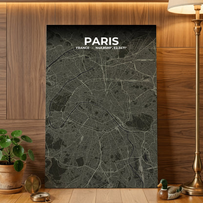 Paris Sable Map Poster