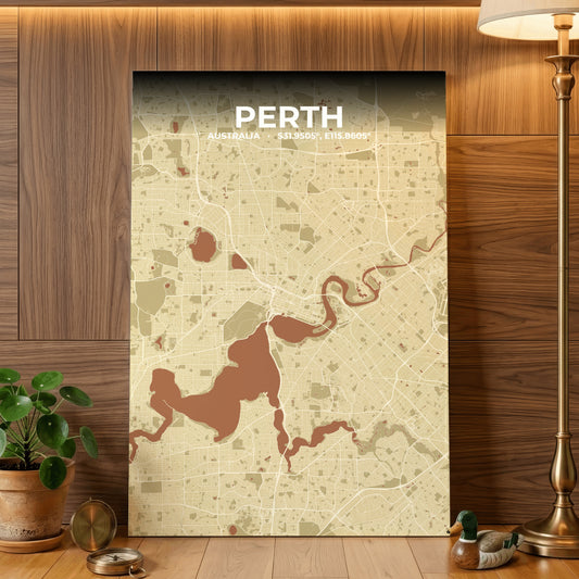 Perth Ember Map Poster