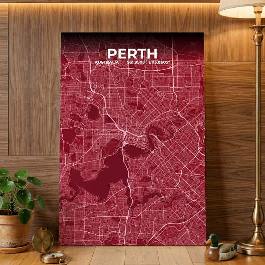 Perth Garnet Map Poster