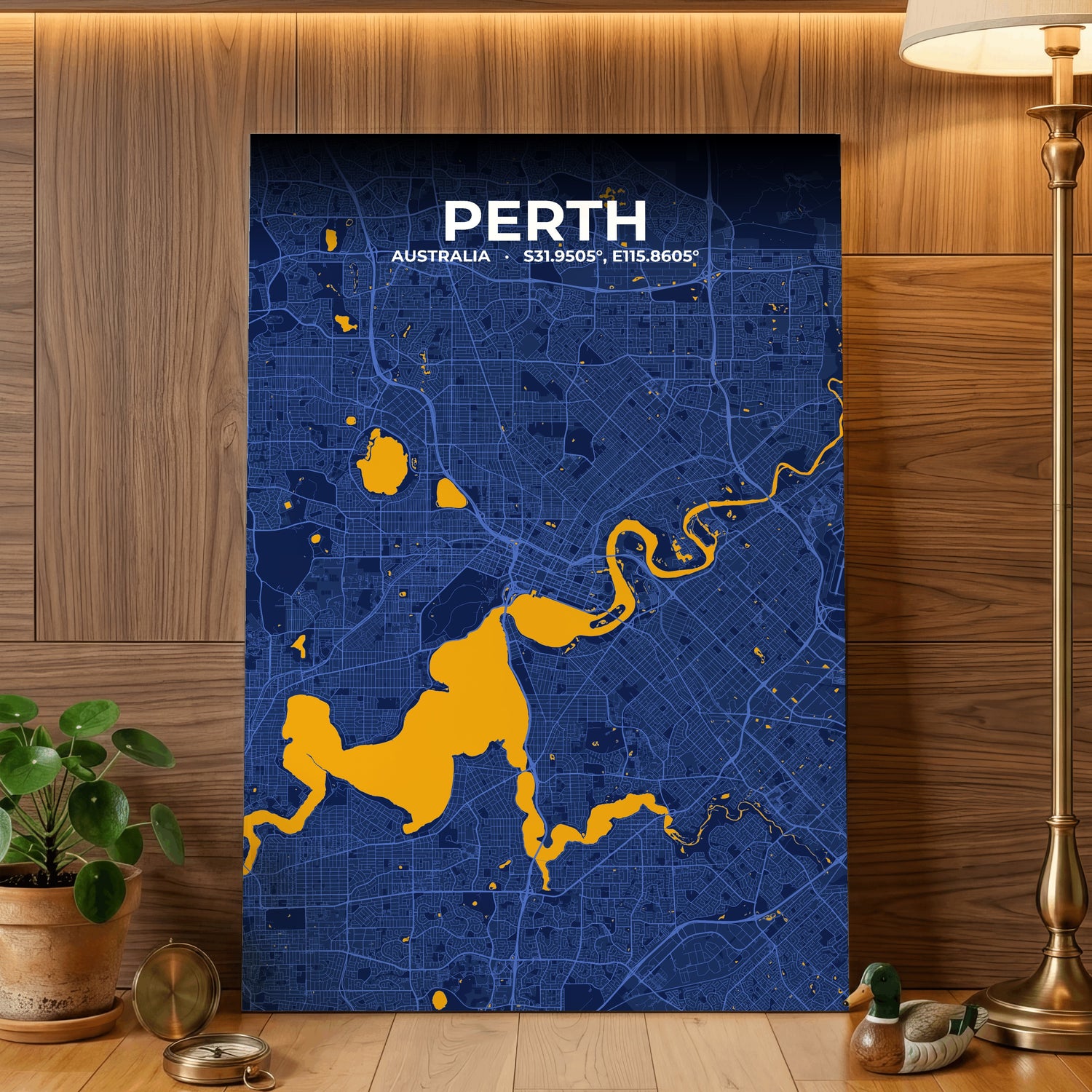Perth Ink Map Poster
