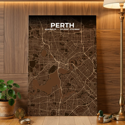 Perth Plum Map Poster