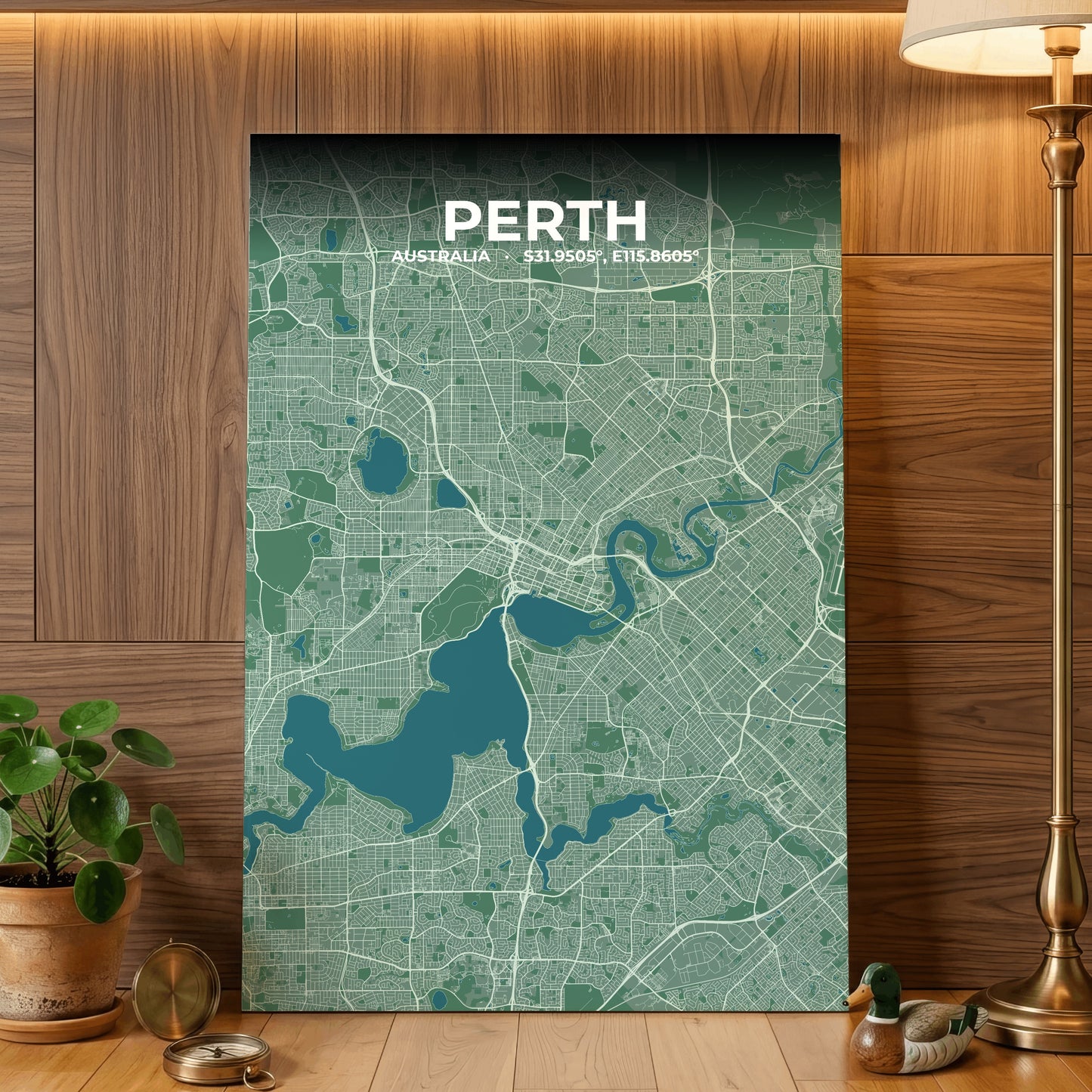 Perth Mist Map Poster
