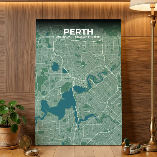 Perth Mist Map Poster