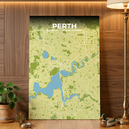 Perth Fern Map Poster