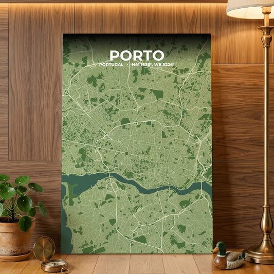 Porto Clay Map Poster