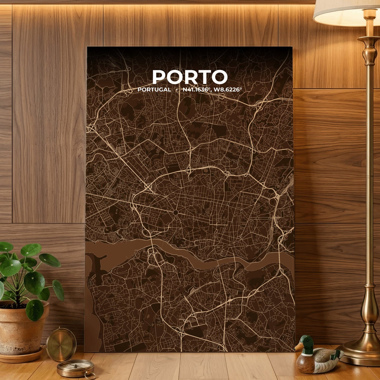 Porto Plum Map Poster