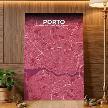 Porto Scarlet Map Poster