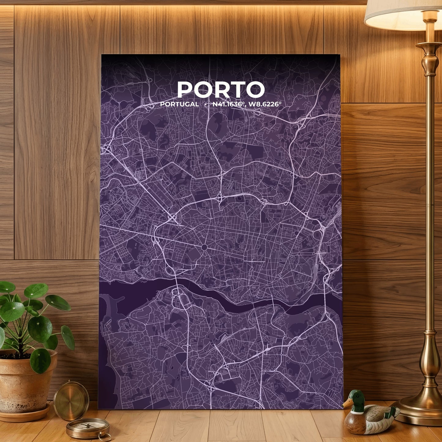 Porto Dusk Map Poster
