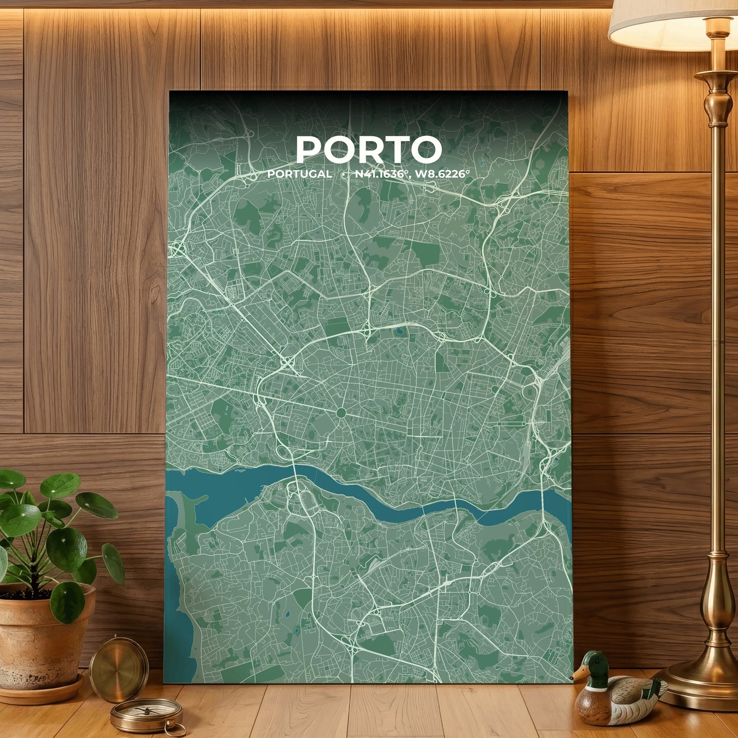Porto Mist Map Poster