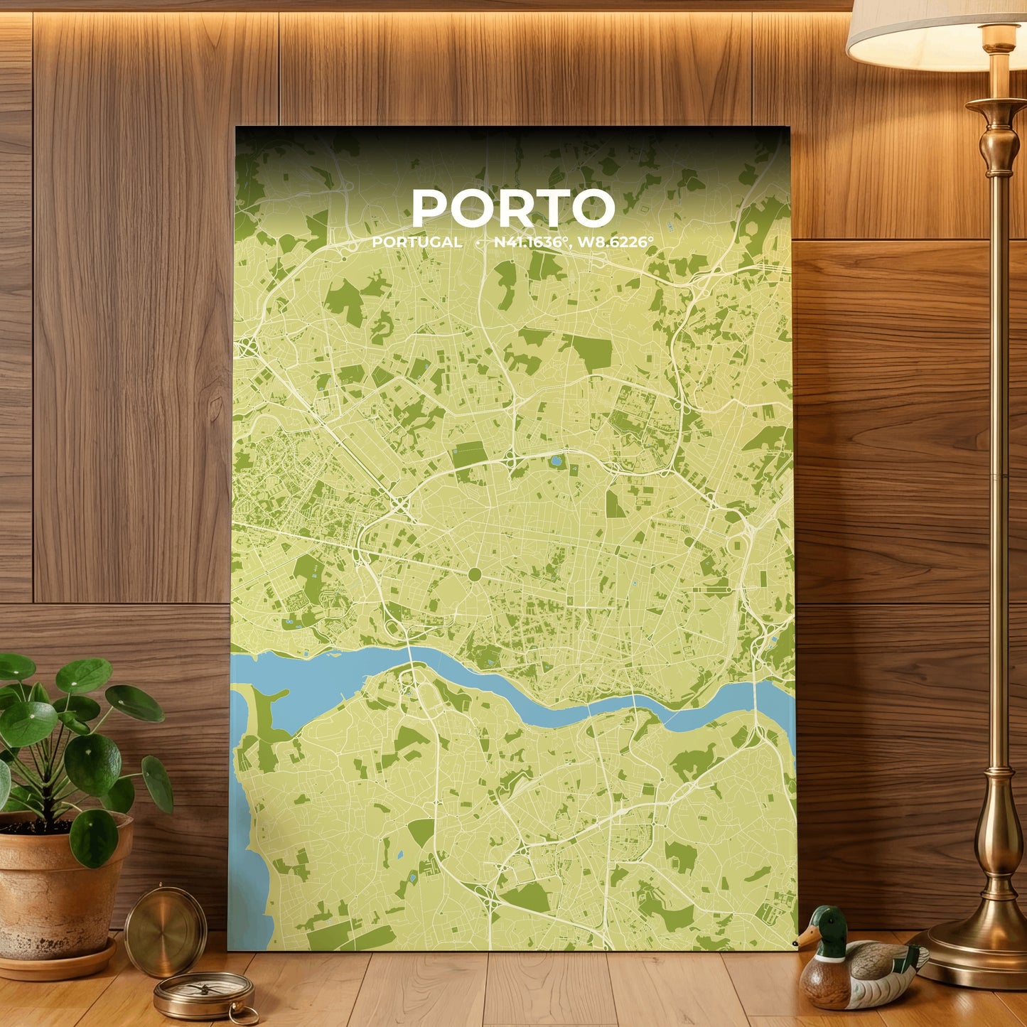 Porto Fern Map Poster
